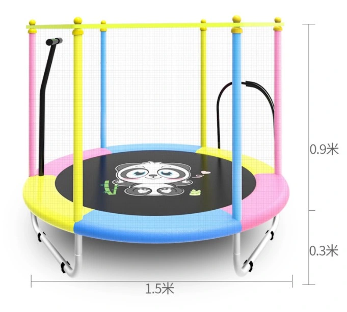 Mini Trampoline for Kids Play 48" Indoor Jumping with Safety Enclosure Net