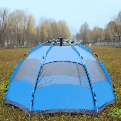 Sofortiges Pop-up-Zelt, Familien-Campingzelt, tragbares Zelt für 4–5 Personen, automatisches Zelt, wasserdicht, winddicht, zum Wandern, Campingzelt, 4 Jahreszeiten, große Familienkuppel, Wbb15118