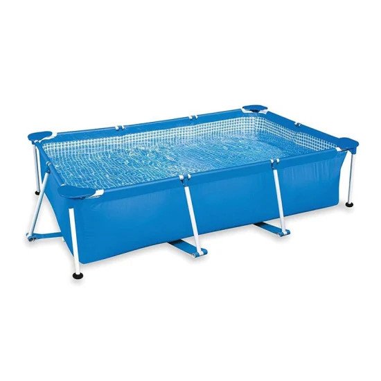 Intex Custom Logo Beweglicher, zusammenklappbarer Pool mit großer Wasserkapazität für Erwachsene und Kinder, Outdoor-Schwimmbecken mit Metallstahlrahmen und Familiengröße