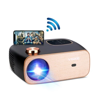 Tragbarer 5G-WLAN-Projektor, Mini-Smart-Real-1080P-Full-HD-Filmprojektor, 200-Zoll-Großbild-LED-Projektor